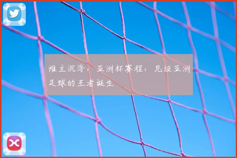 谁主沉浮,亚洲杯赛程,见证亚洲足球的王者诞生